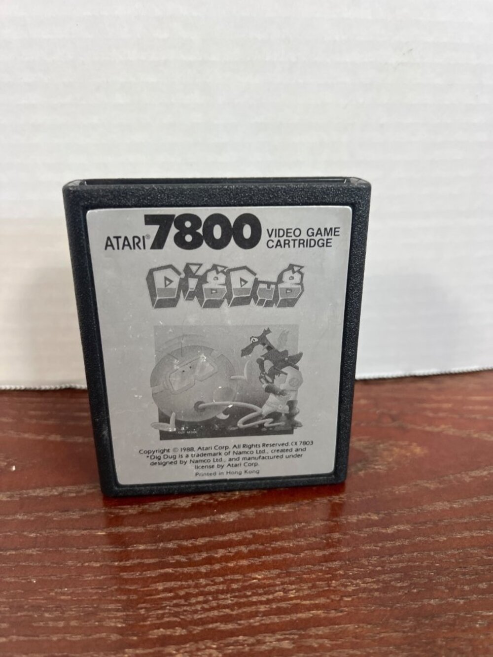 Atari 7800 Dig Dug Video Game Cartridge Tested